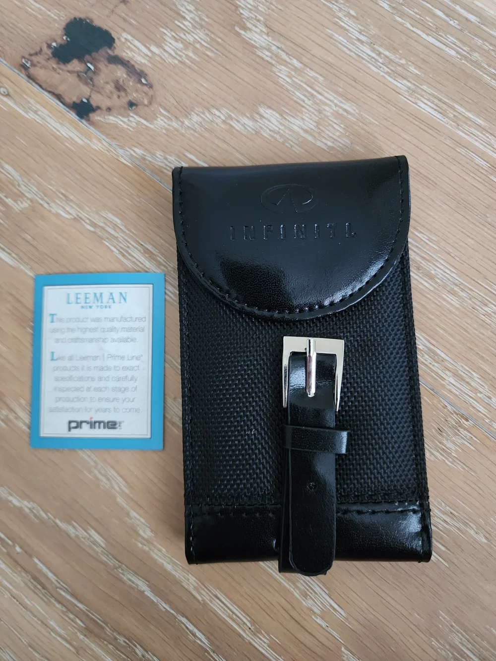 Infiniti By Leeman Leather And Canvas Luggage Tag